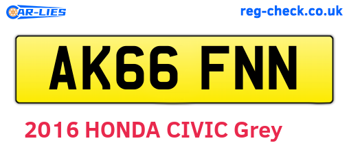 AK66FNN are the vehicle registration plates.