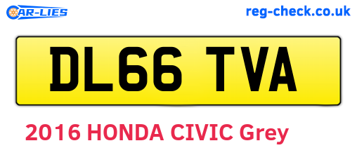 DL66TVA are the vehicle registration plates.