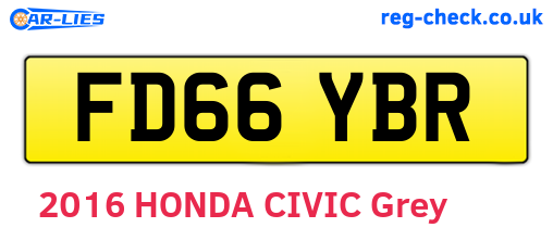 FD66YBR are the vehicle registration plates.