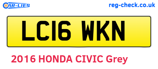 LC16WKN are the vehicle registration plates.