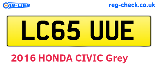 LC65UUE are the vehicle registration plates.