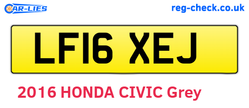 LF16XEJ are the vehicle registration plates.