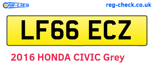 LF66ECZ are the vehicle registration plates.