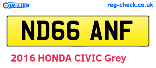 ND66ANF are the vehicle registration plates.