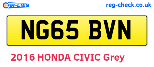 NG65BVN are the vehicle registration plates.