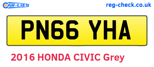 PN66YHA are the vehicle registration plates.