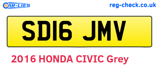 SD16JMV are the vehicle registration plates.