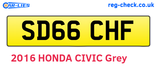 SD66CHF are the vehicle registration plates.