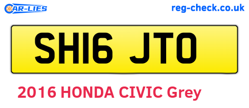 SH16JTO are the vehicle registration plates.