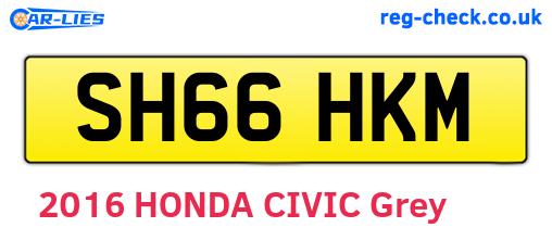 SH66HKM are the vehicle registration plates.