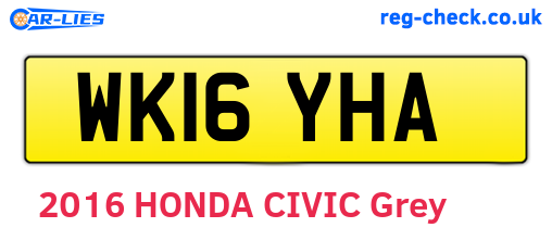 WK16YHA are the vehicle registration plates.