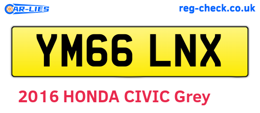 YM66LNX are the vehicle registration plates.