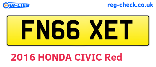 FN66XET are the vehicle registration plates.