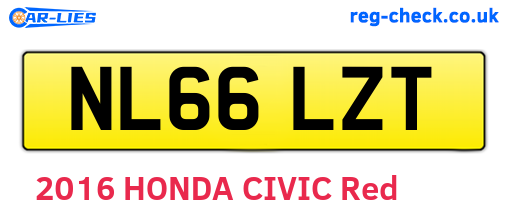 NL66LZT are the vehicle registration plates.