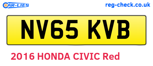 NV65KVB are the vehicle registration plates.