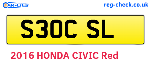 S30CSL are the vehicle registration plates.