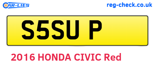 S5SUP are the vehicle registration plates.