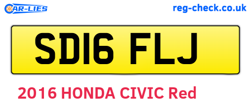 SD16FLJ are the vehicle registration plates.
