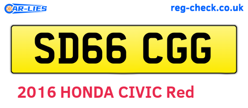 SD66CGG are the vehicle registration plates.