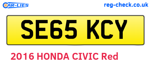 SE65KCY are the vehicle registration plates.
