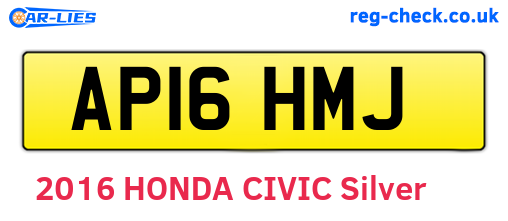 AP16HMJ are the vehicle registration plates.