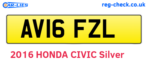 AV16FZL are the vehicle registration plates.