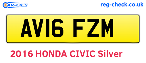 AV16FZM are the vehicle registration plates.
