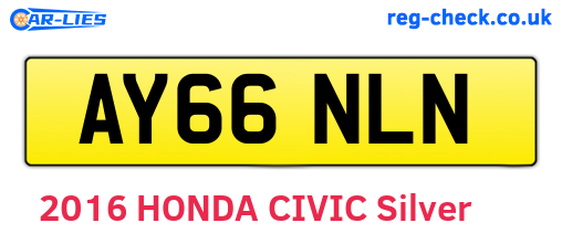 AY66NLN are the vehicle registration plates.