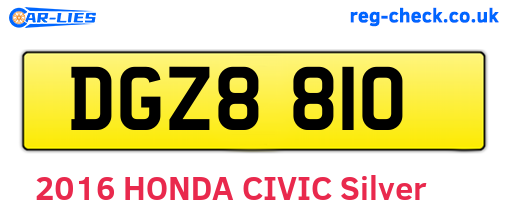 DGZ8810 are the vehicle registration plates.