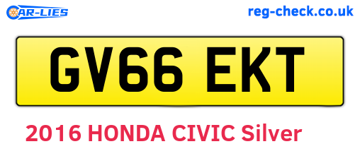 GV66EKT are the vehicle registration plates.