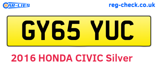 GY65YUC are the vehicle registration plates.