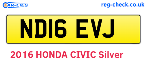 ND16EVJ are the vehicle registration plates.