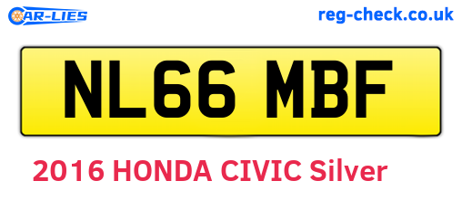 NL66MBF are the vehicle registration plates.