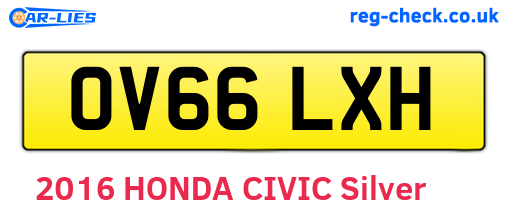 OV66LXH are the vehicle registration plates.