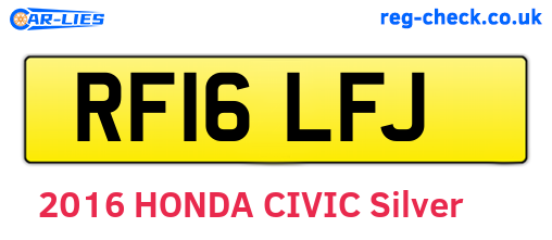 RF16LFJ are the vehicle registration plates.