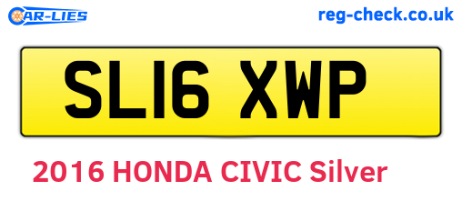 SL16XWP are the vehicle registration plates.