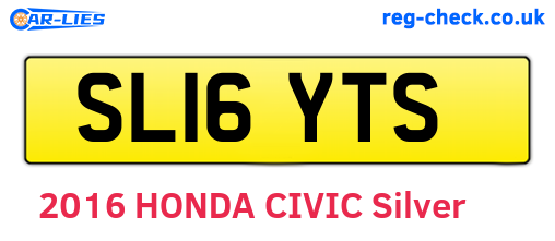 SL16YTS are the vehicle registration plates.
