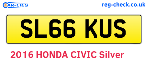 SL66KUS are the vehicle registration plates.