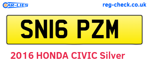 SN16PZM are the vehicle registration plates.