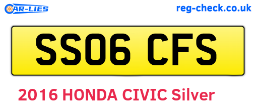 SS06CFS are the vehicle registration plates.