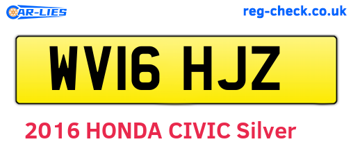 WV16HJZ are the vehicle registration plates.