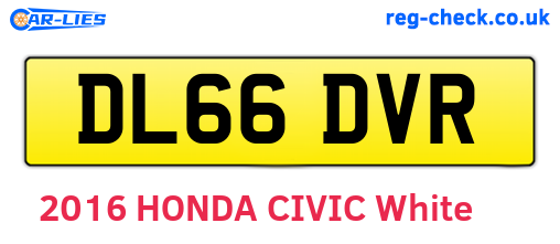DL66DVR are the vehicle registration plates.