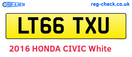 LT66TXU are the vehicle registration plates.