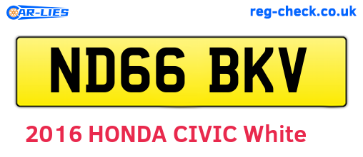 ND66BKV are the vehicle registration plates.