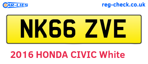 NK66ZVE are the vehicle registration plates.