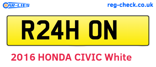 R24HON are the vehicle registration plates.
