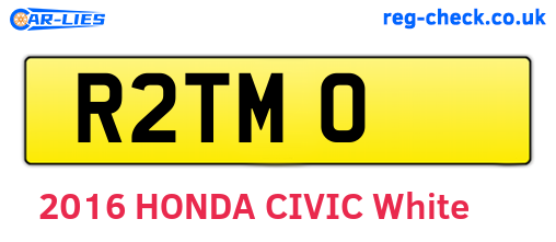 R2TMO are the vehicle registration plates.