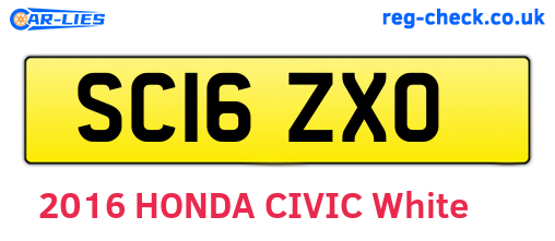 SC16ZXO are the vehicle registration plates.