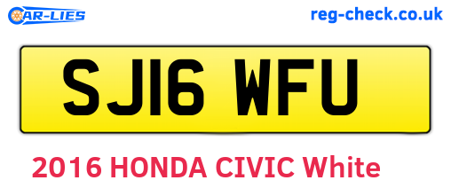 SJ16WFU are the vehicle registration plates.