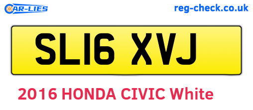 SL16XVJ are the vehicle registration plates.